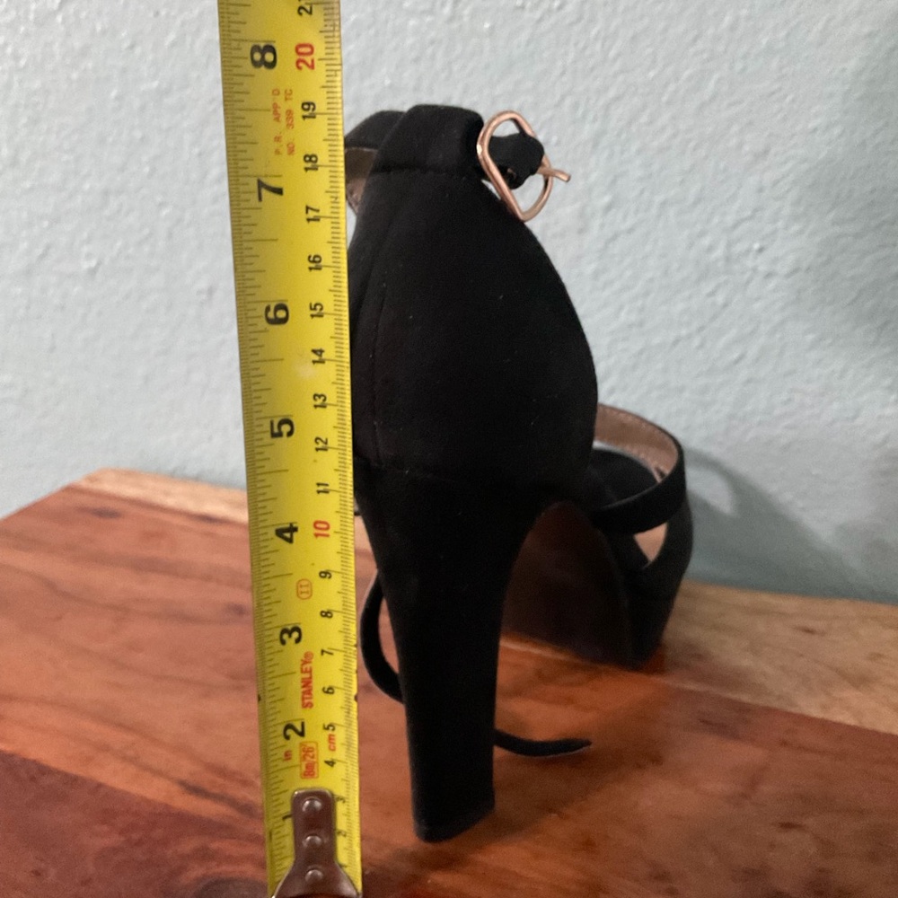 Black Open-Toe Heels - Picture 9 of 9